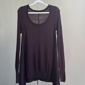 Club Monaco Size Medium Alpaca Wool Blend Sweater Purple Sway Loose